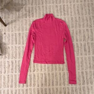 American Eagle Outfitters Fuchsia Long Sleeve Top